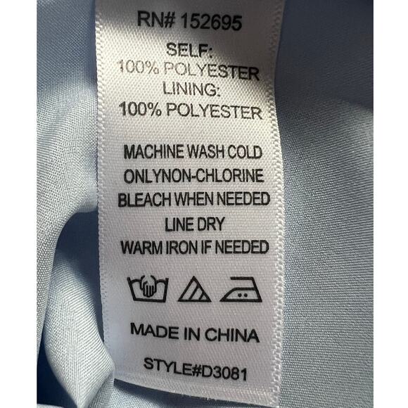 KOKO + MASON WOMENS SIZE LARGE OFF SHLDR JACQUARD LINED MIDI DRESS BLUE NEW - Picture 13 of 14